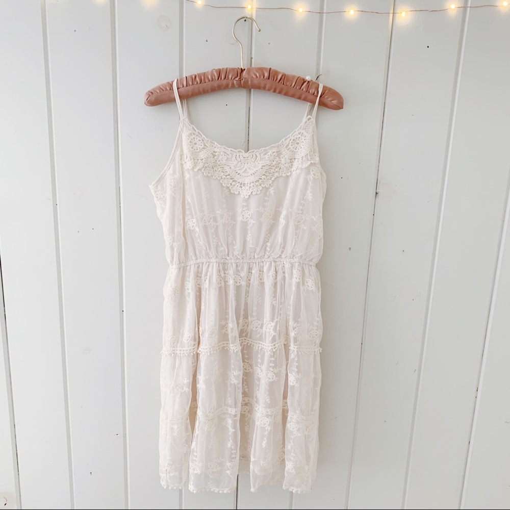 Lace White Dress